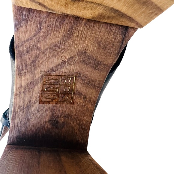 FREE PEOPLE Wooden Platform Clog Sandal in Black Size 37 - Picture 6 of 7